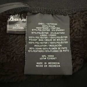 Adventure Small Black Fleece Lined Down Insulated Puffer Mini Skirt Ski